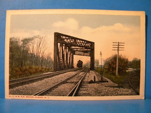 Postcard w rr bridge - postcard, d.l.&w