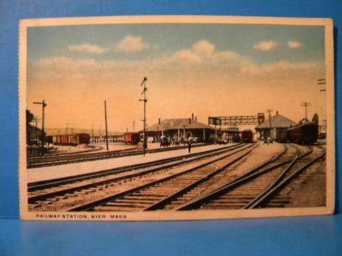 Postcard railway station ayer - station,