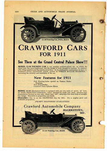 1911 crawford automobile - 1911,