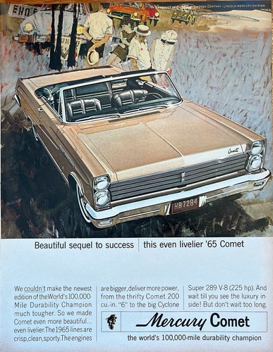 Vintage print 1965 mercury - ad,