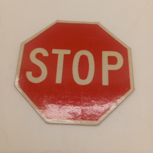 Vintage stop sign vinyl decal - stop,