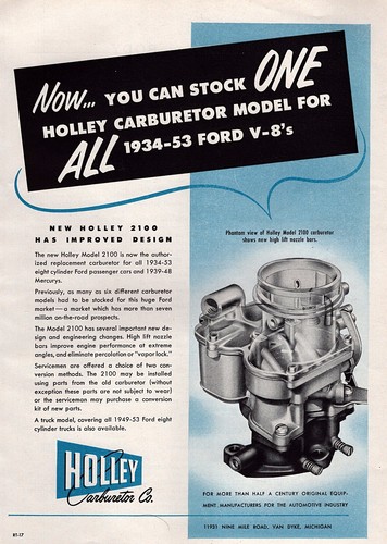 1954 holley carburetor - carburetor, model