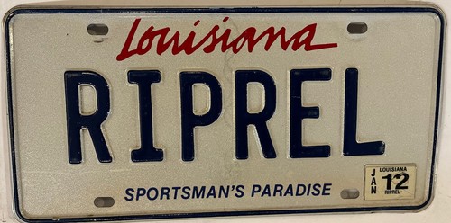 Vanity rip rel - license, plate