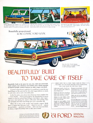 Print 1961 ford country - print, ad