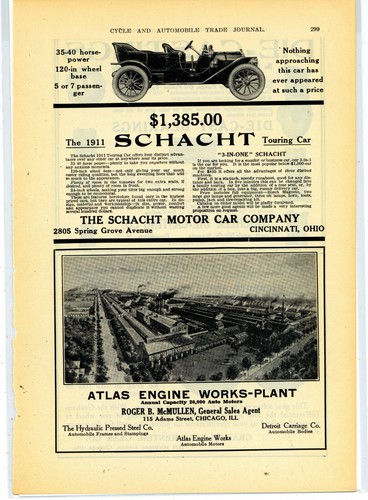 1911 schacht motor car - schacht,