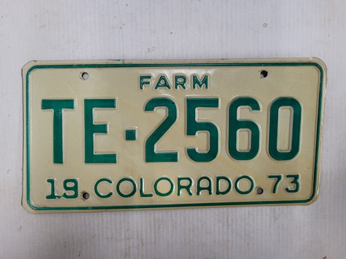 1973 colorado farm license - ,