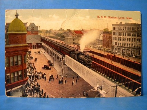 Postcard station lynn - postcard, b&m