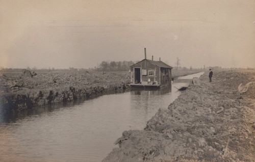 Canal dredge barge - , rural